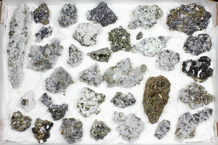 Wholesale Flat - Pyrite, Galena, Quartz, Etc From Peru - Pieces #97056